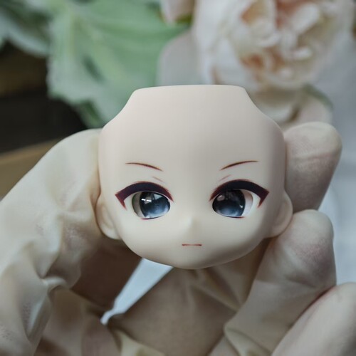 【猫猫兔圆圆】代卖 开眼带妆无属性 成品水贴脸壳 BJD12分 ob11 - 图2