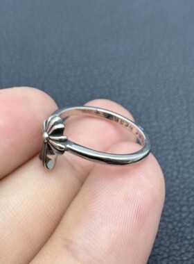 泰银复古十字架条戒戒指男士女生款情侣对戒轻奢高级感男款卡莱茵
