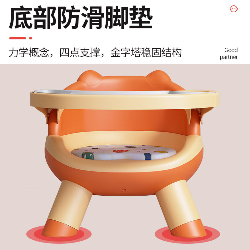 宝宝吃饭叫叫家用一岁幼儿子靠背椅 雷度儿童椅