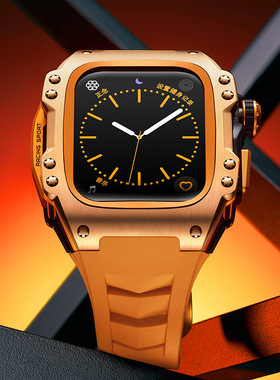 svjapplewatch钛合金苹果手表保护壳套 s87654改装手表带