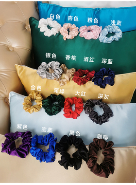 发绳桑蚕丝法式发圈网红大肠圈