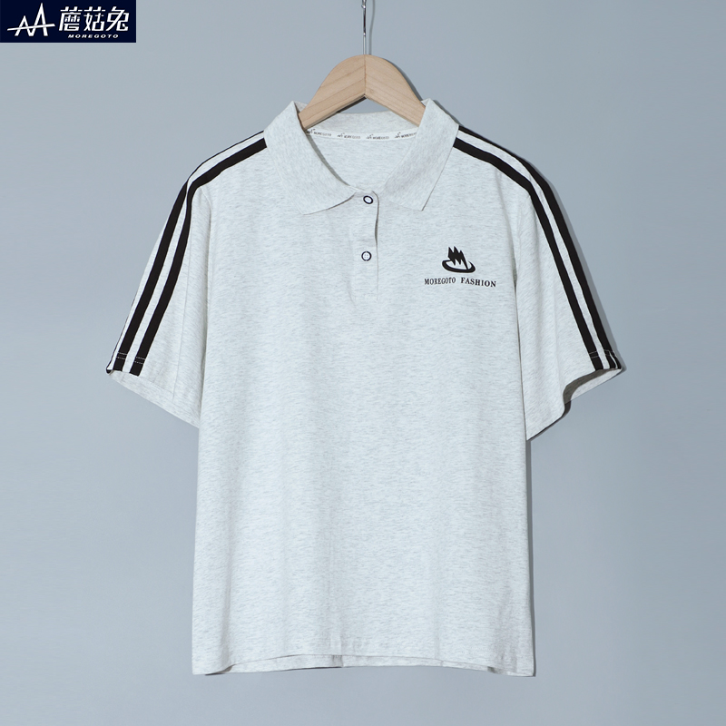 胖童短袖T恤男大童翻领上衣青少年大男孩凉感polo衫2024夏装新款 - 图0