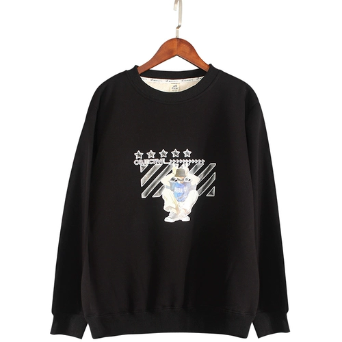 Бархатная зимняя черная утепленная толстовка для мальчиков, увеличенная толщина, в западном стиле, подходит для подростков