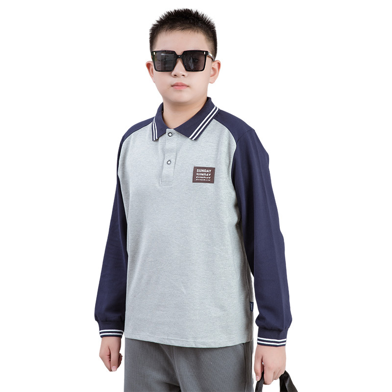 胖童装男童长袖polo衫春秋装2025新款中大童青少年加肥加大体恤衫,淘宝优惠券,粉丝福利购,淘宝优惠卷