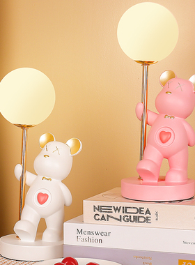 可爱卡通风暴力熊台灯小夜灯摆件