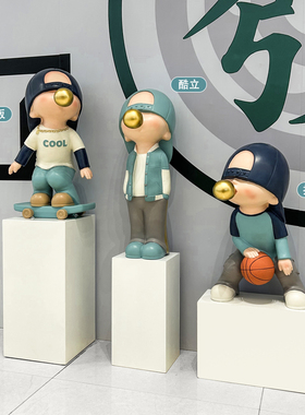 儿童房店铺橱窗树脂可爱落地摆件