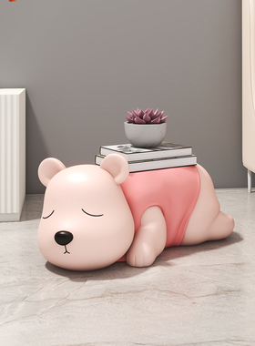 趴趴熊凳子一物多用树脂