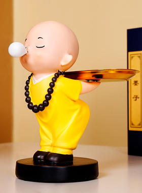 禅意桌面可爱功夫小和尚创意摆件