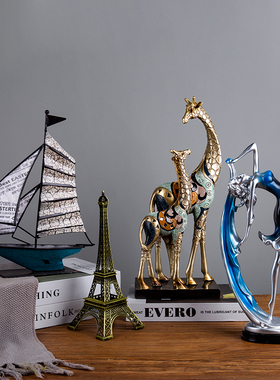 办公室现代轻奢风摆设酒柜装饰品