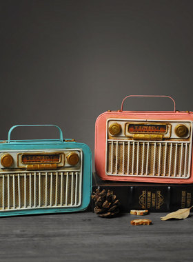 老式收音机摄影道具酒吧存钱罐