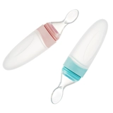 Детская силиконовая бутылочка для кормления, ложка для прикорма, посуда, комплект