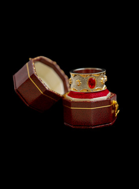 Vintage古着Brushedruby戒指