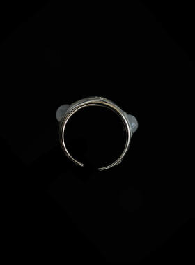 古着透明宝石Saturn戒指