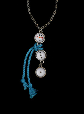 Vintage古着SnowmanButton项链