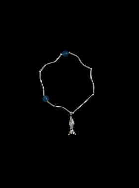 古着vintage弹力手链BluePearl