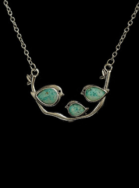 Vintage古着复古麻雀项链