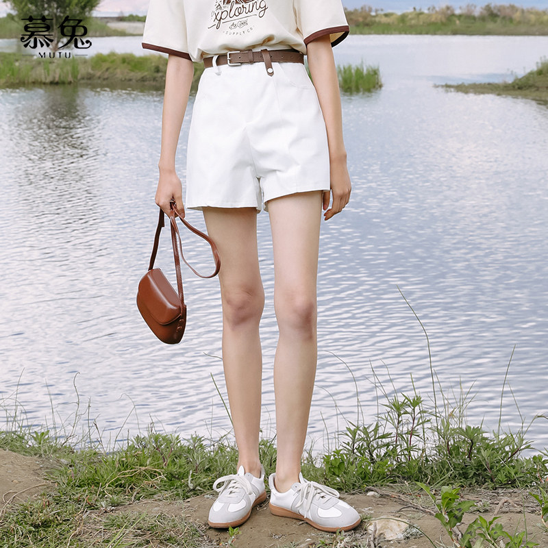 休闲高腰阔腿短裤女夏季2025新款宽松显瘦裤子中裤白色五分裤薄款,淘宝优惠券,粉丝福利购,淘宝优惠卷