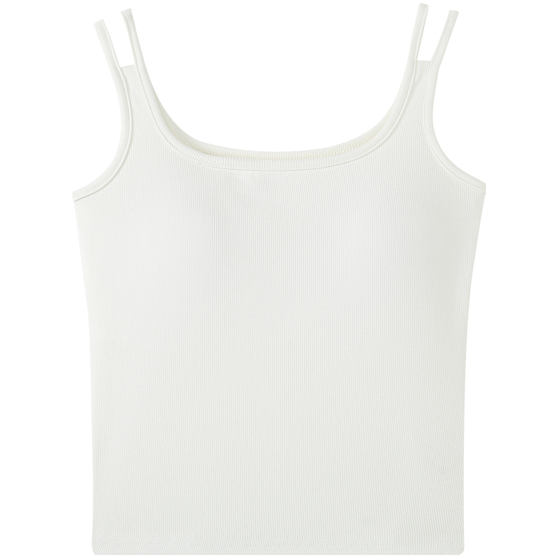 慕兔白色吊带背心内搭女夏季2025新款带胸垫美背文胸一体外穿上衣,淘宝优惠券,粉丝福利购,淘宝优惠卷