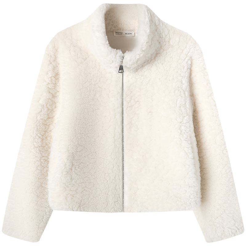 慕兔韩系立领仿羊羔毛外套女2025冬季新款加厚保暖小个子短款上衣,淘宝优惠券,粉丝福利购,淘宝优惠卷