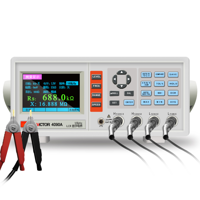 胜利LCR数字电桥测试仪VC4090A元器件电容电感电阻高精度测量仪 - 图1