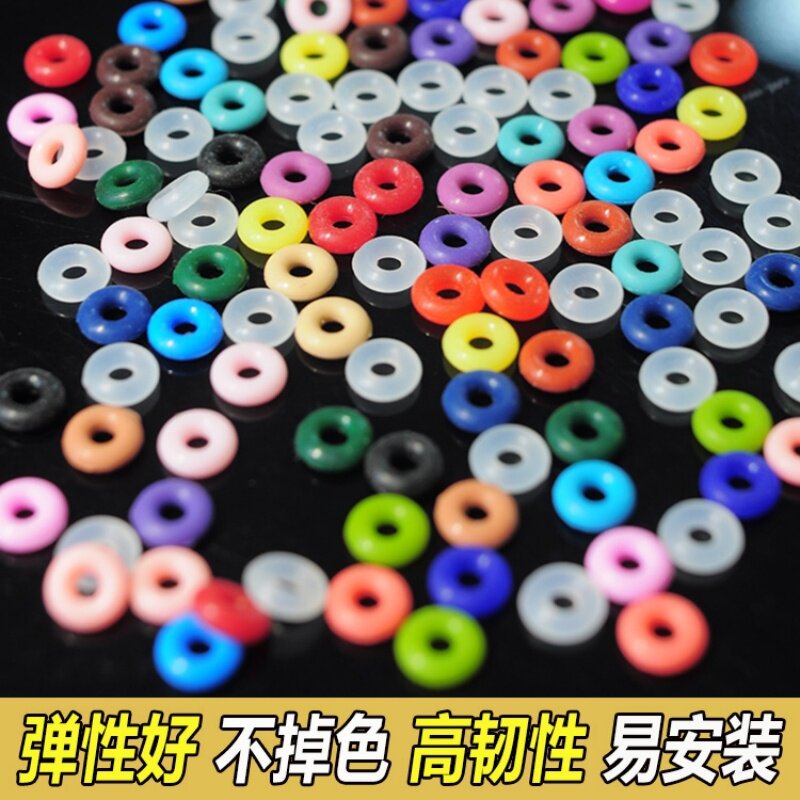 DIY手绳防滑圈周生黄金转运珠定位隔片钢丝绳弹性硅胶橡皮圈垫片 - 图1