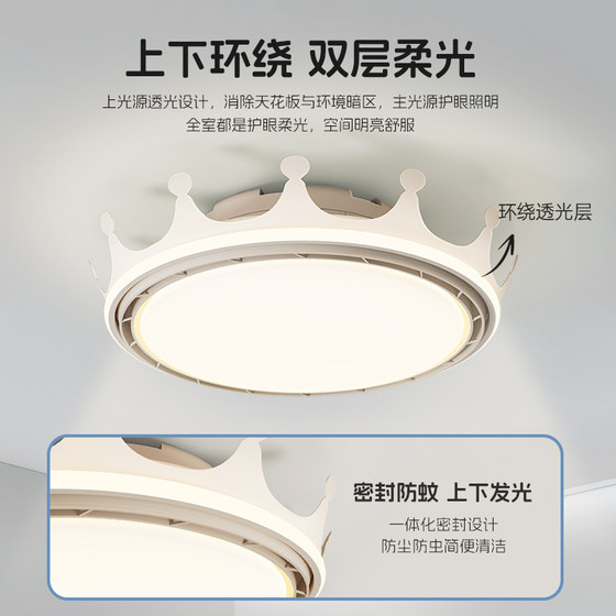 Suoyan children's room leafless fan lamp cartoon simple