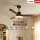 Solid wood fan light, silent, eye protection, no flicker