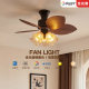 Nanyang retro style ceiling fan light, eye protection, simple and flicker-free