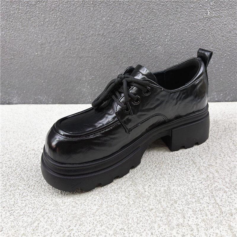 撤柜断码处理2026春季新款英伦风厚底乐福鞋女系带圆头松糕底单鞋,淘宝优惠券,粉丝福利购,淘宝优惠卷