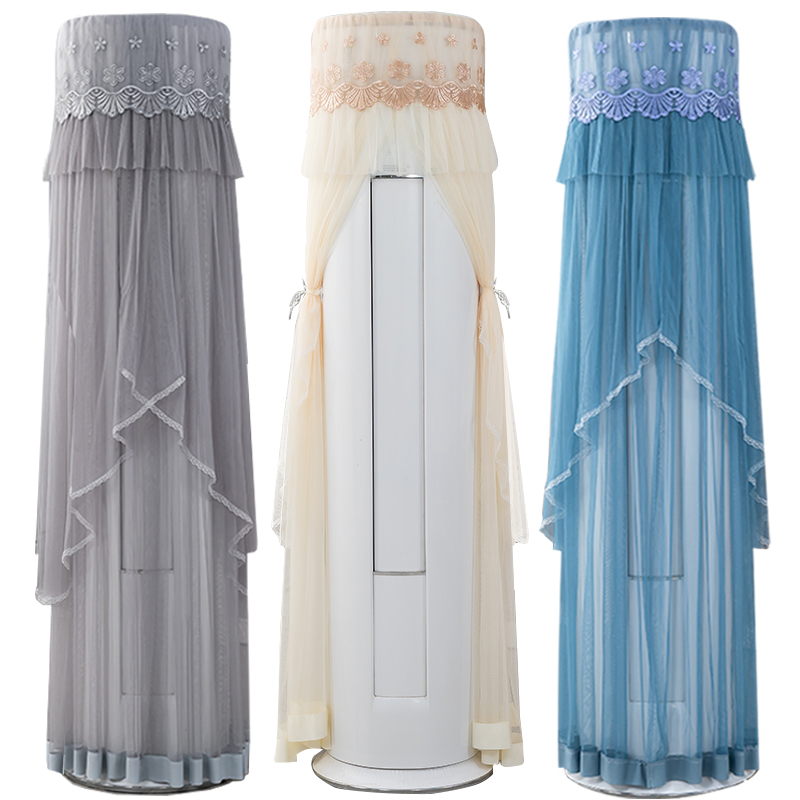 立式空调防尘罩柜机罩圆形圆柱形适用格力美的3p匹客厅盖巾空调罩 - 图0