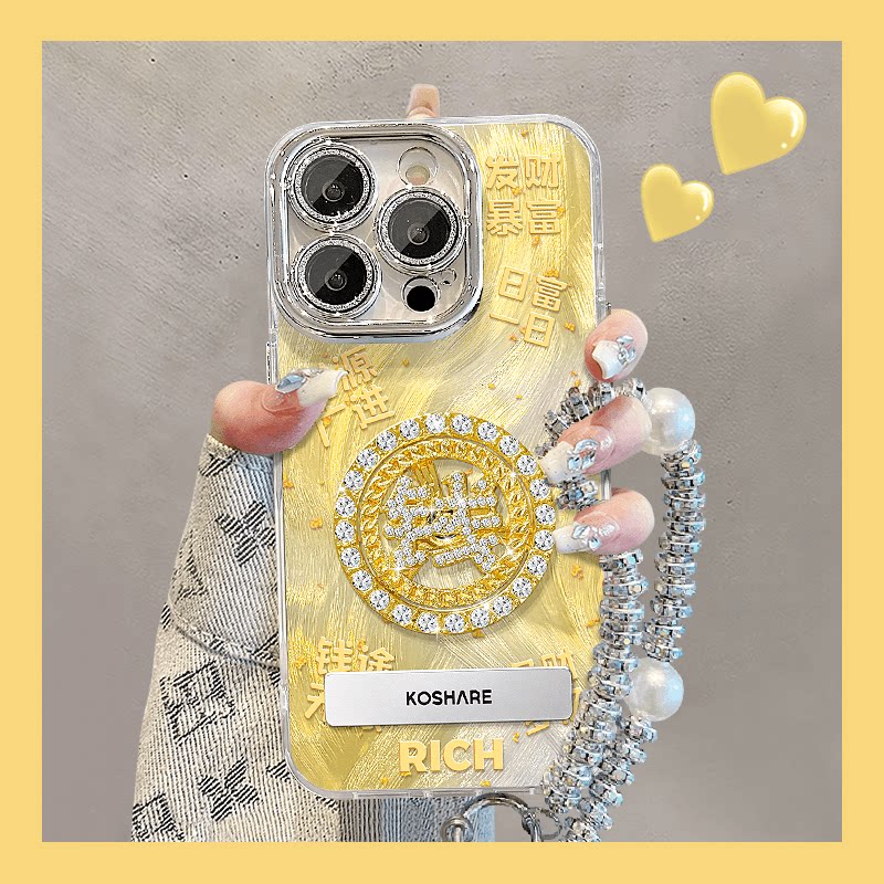 暴富发财转盘适用苹果16promax手机壳iphone15/14新款华为P70女mate60pro+有钱荣耀200高级Reno12羽纱S19小米