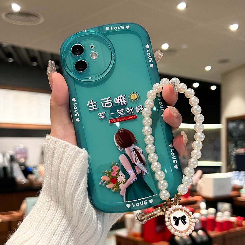 记得微笑适用OPPOReno8手机壳reno7新款reno6pro保护套reno5k紫色reno4se女reno3元气版软壳a97/a96/a95可爱 - 图1