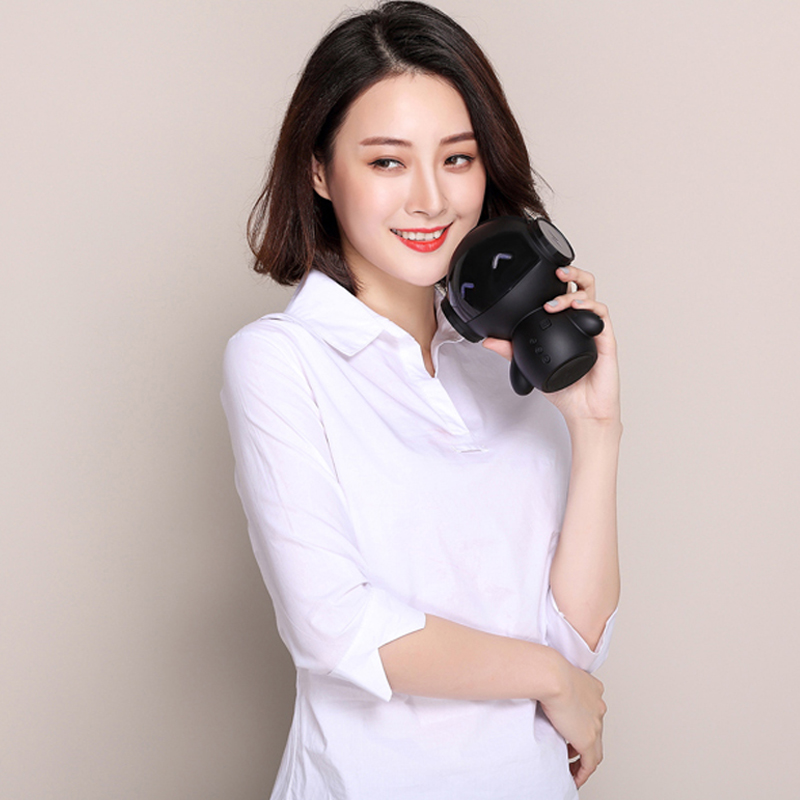 品诺美数码专营店蓝朗 M10蓝牙音箱小音响重低音炮连手机便携式小型可爱无线家用机器人随身户外车载插卡儿童音乐播放器少女心1