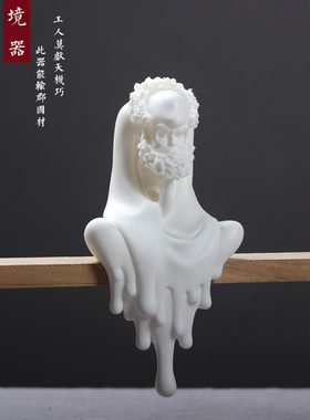 紫砂达摩人物佛像电视柜创意陶瓷