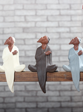 达摩李白紫砂家居客厅茶桌装饰品