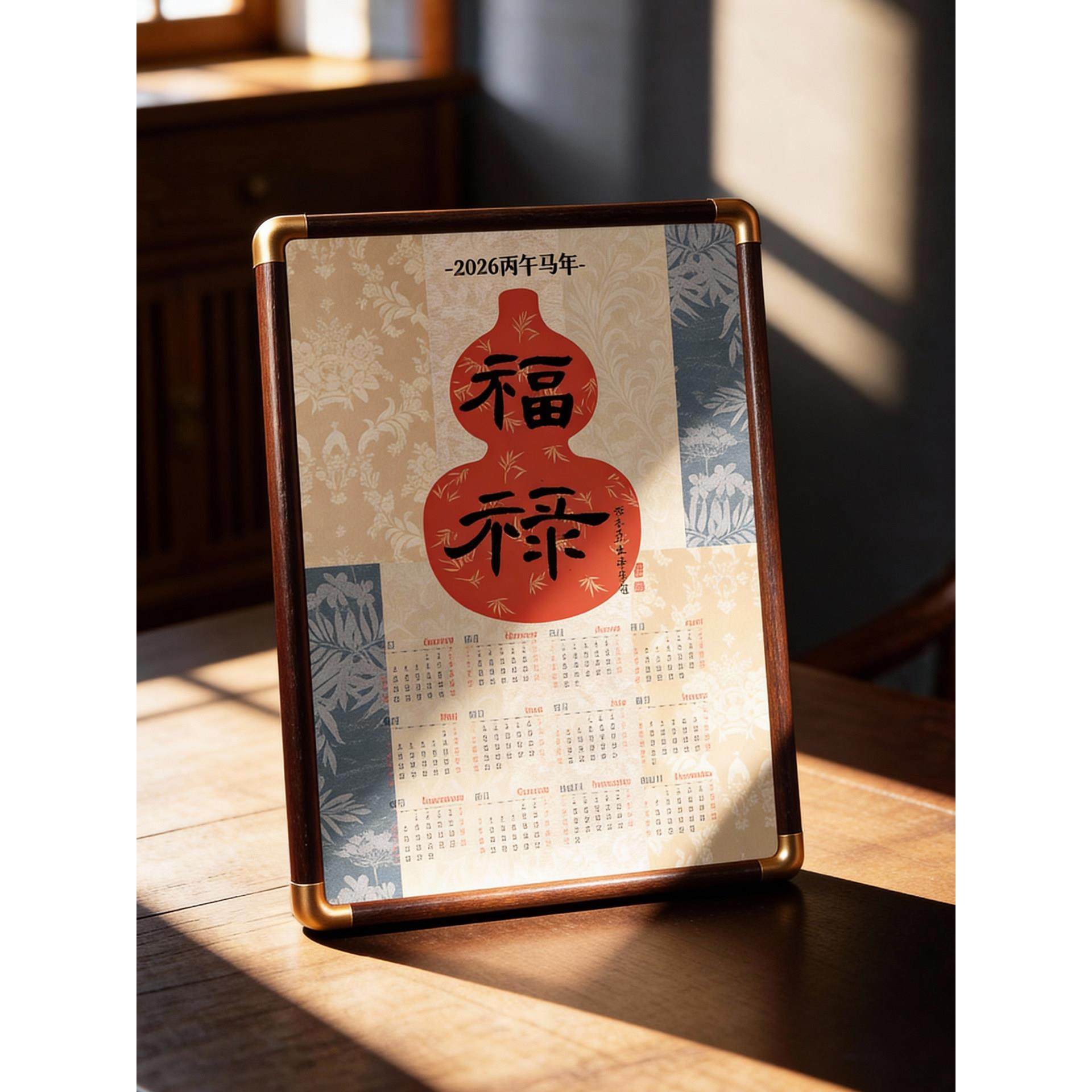 2026马年日历摆台A4文创软卡空白手写台历国潮宣纸软卡挂轴磁吸画夹书法摆台免装裱半生熟加厚毛笔书法作品纸,淘宝优惠券,粉丝福利购,淘宝优惠卷