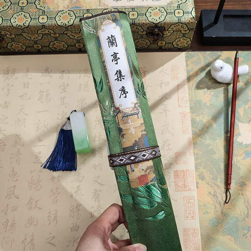 王羲之兰亭序临摹字帖卷轴滕王阁小楷毛笔兰亭集序行书描红长卷手抄练字专用初学者楷书入门书法套装练习纸