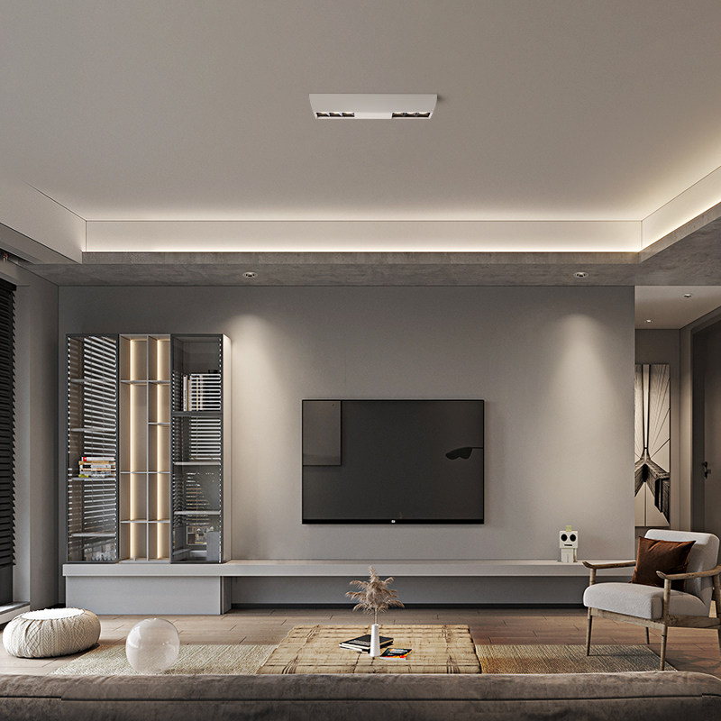 三尼 全光谱护眼明装射灯led客厅无主灯长条斗胆灯超薄格栅灯筒灯,淘宝优惠券,粉丝福利购,淘宝优惠卷