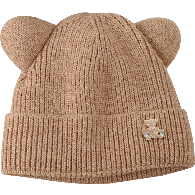 Shopping sweet and cute beanie hat for women in autumn and winter plus fleece