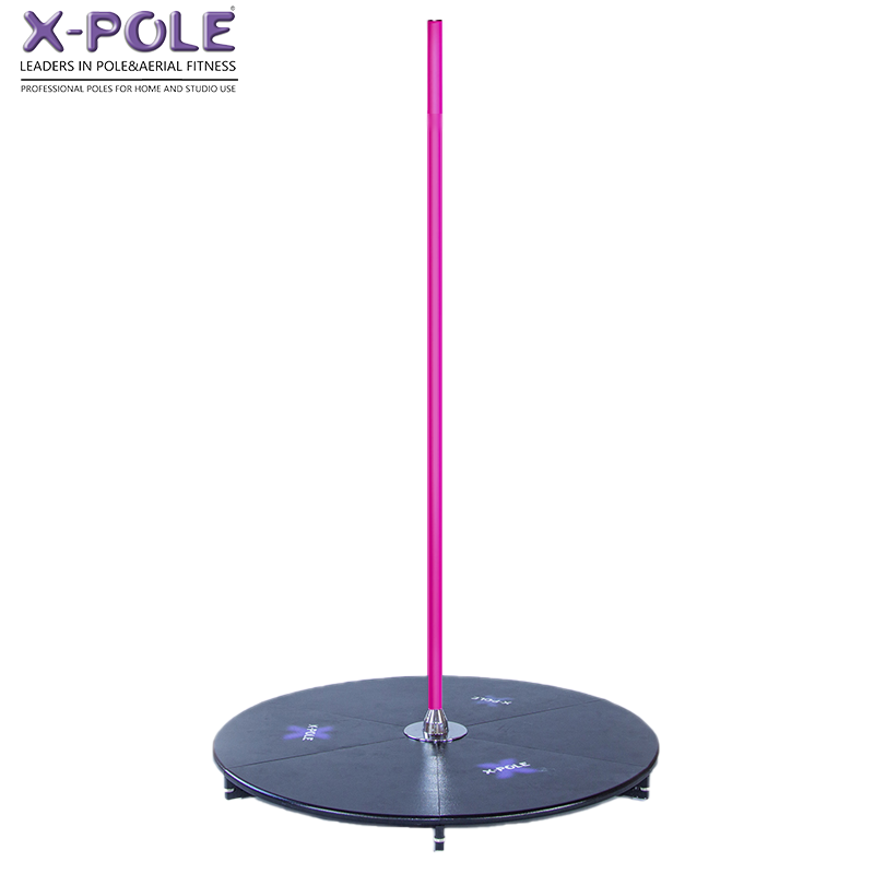 X-Pole品牌钢管舞舞台便携式舞蹈健身演出钢管舞黑色粉色硅胶舞台 - 图3