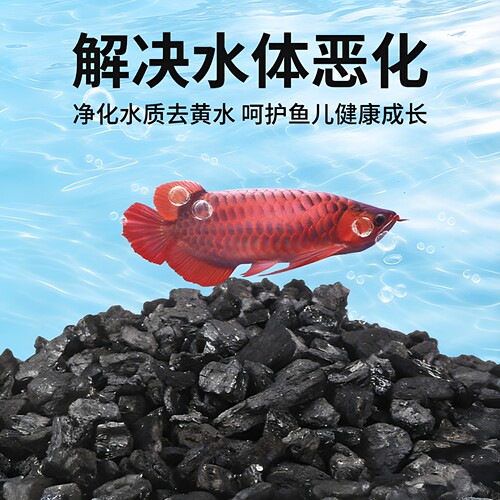 森森水族活性炭鱼缸净水过滤材料养鱼专用椰壳炭去黄水除腥臭滤材 - 图3