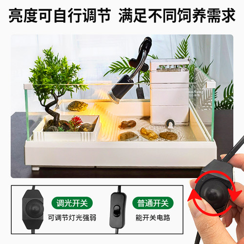 森森乌龟晒背灯全光谱 爬宠陆龟蜥蜴太阳灯加热灯泡爬虫保温灯 - 图2