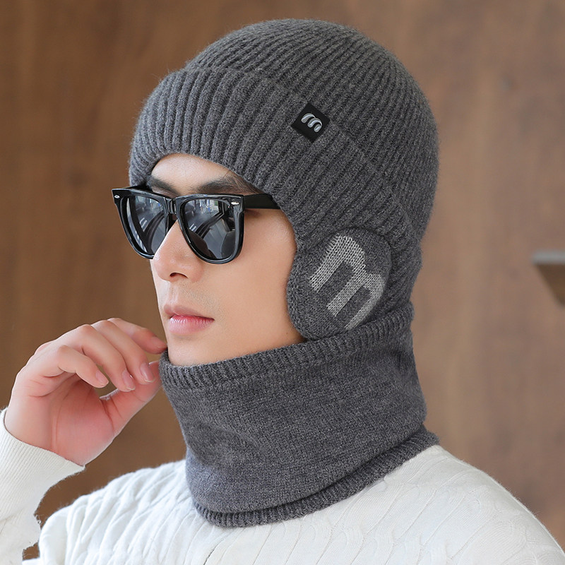 帽子男款秋冬季保暖毛线帽户外骑行护耳冷帽加绒加厚针织帽男士潮,淘宝优惠券,粉丝福利购,淘宝优惠卷