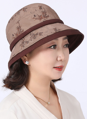 渔夫帽逛街优雅女士春夏秋卷边