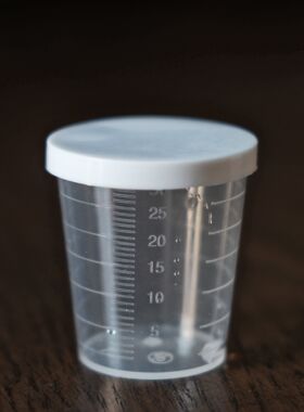 小量杯30ml带盖纸膜纯露气垫粉扑