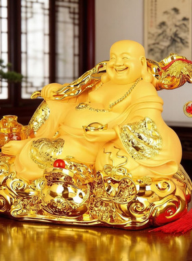 弥勒佛摆件如意招财笑佛像供奉