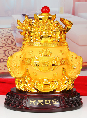 聚宝盆元宝摆件代代招财装饰礼品