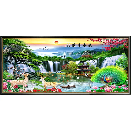 Cross -STITCH 2024 Новая линейная вышивка Большая гостиная Добро пожаловать атмосферу сосновой ландшафты, ремесленник, вышитая вода, чтобы заработать деньги