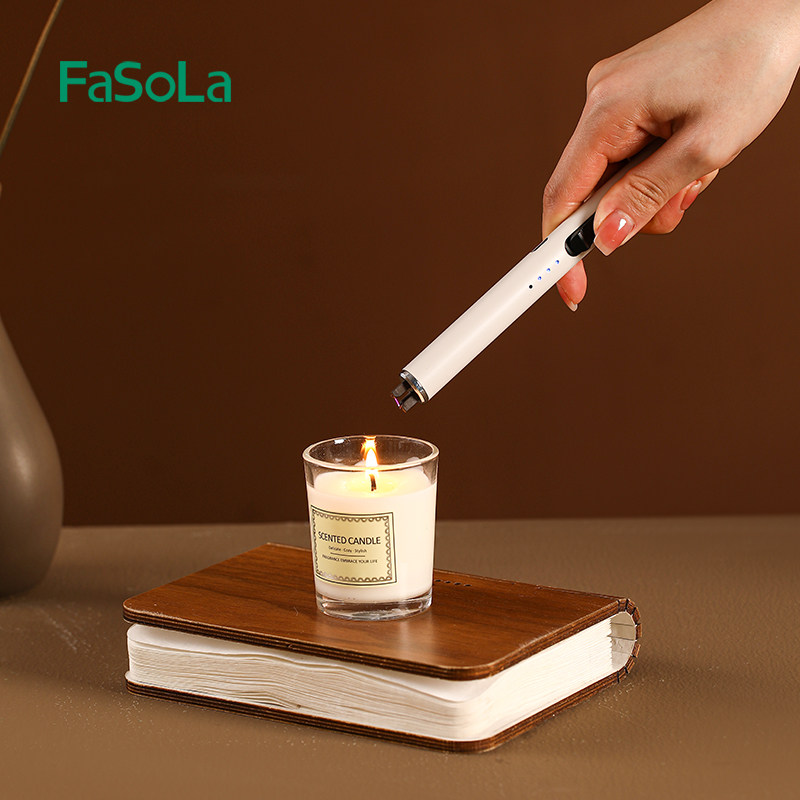 FaSoLa香薰蜡烛点火器电子脉冲长手柄打火机点火枪防风充电点火棒,淘宝优惠券,粉丝福利购,淘宝优惠卷