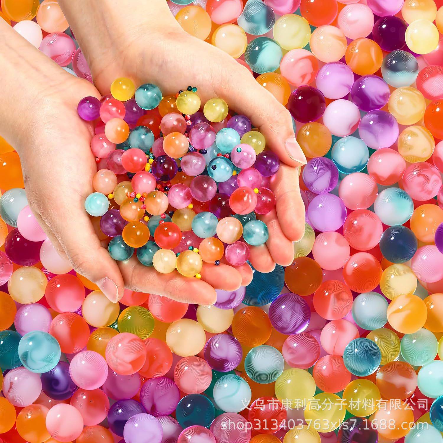 袋装泡水变大双色花纹珠泡大珠吸水珠海洋宝宝水宝宝花瓶装饰,淘宝优惠券,粉丝福利购,淘宝优惠卷